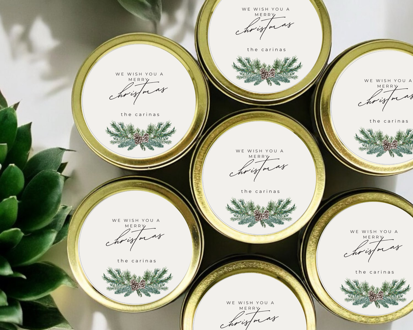 Christmas Pinecones - Holiday Christmas Soy Wax Candle - Set of 1