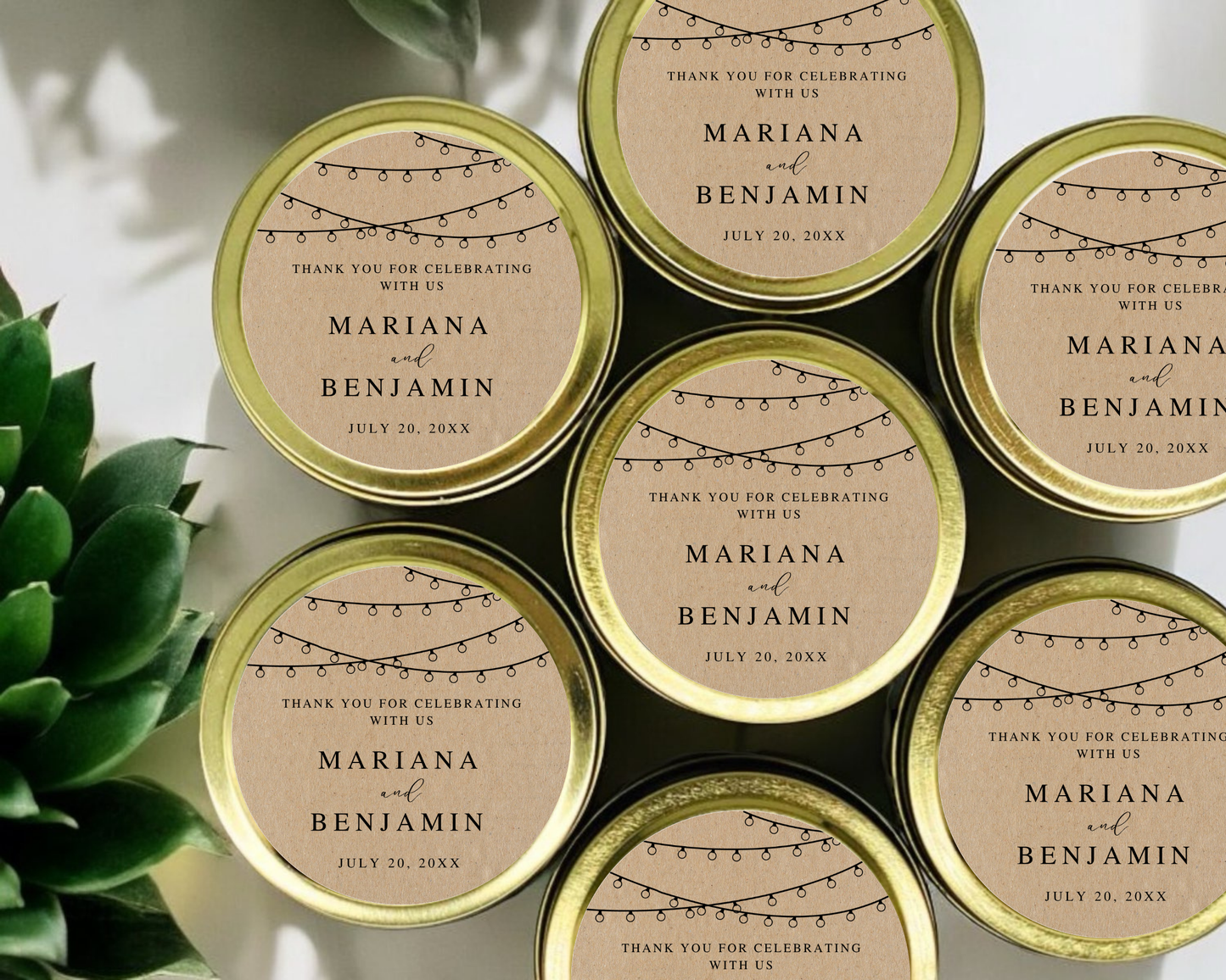 Wedding - Wedding Soy Wax Candle - Set of 1