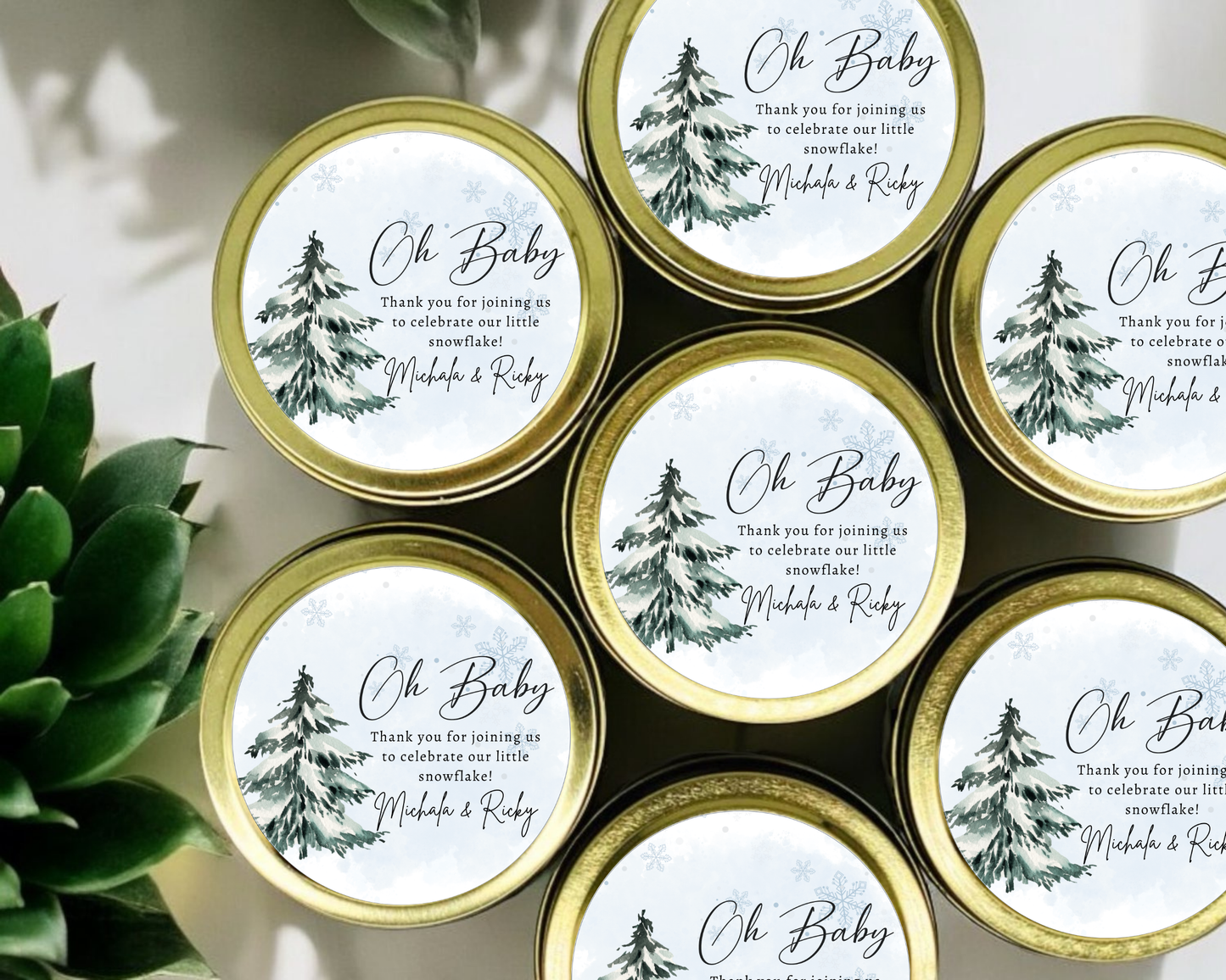 Winter Oh Baby - Prayer Baby Shower Soy Wax Candle - Set of 1
