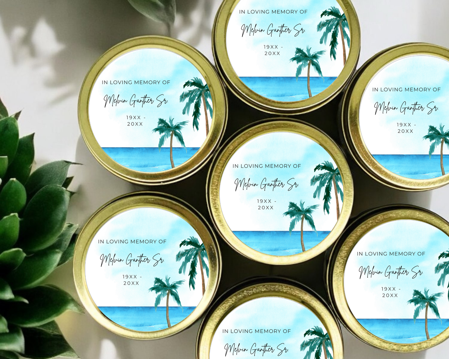 Beach Memorial - Soy Wax Candle - Set of 1