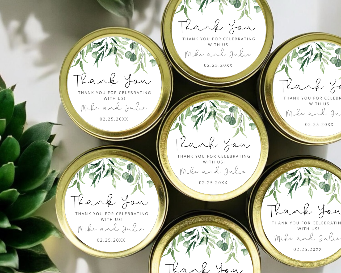 Greenery - Baby Shower Soy Wax Candle - Set of 1