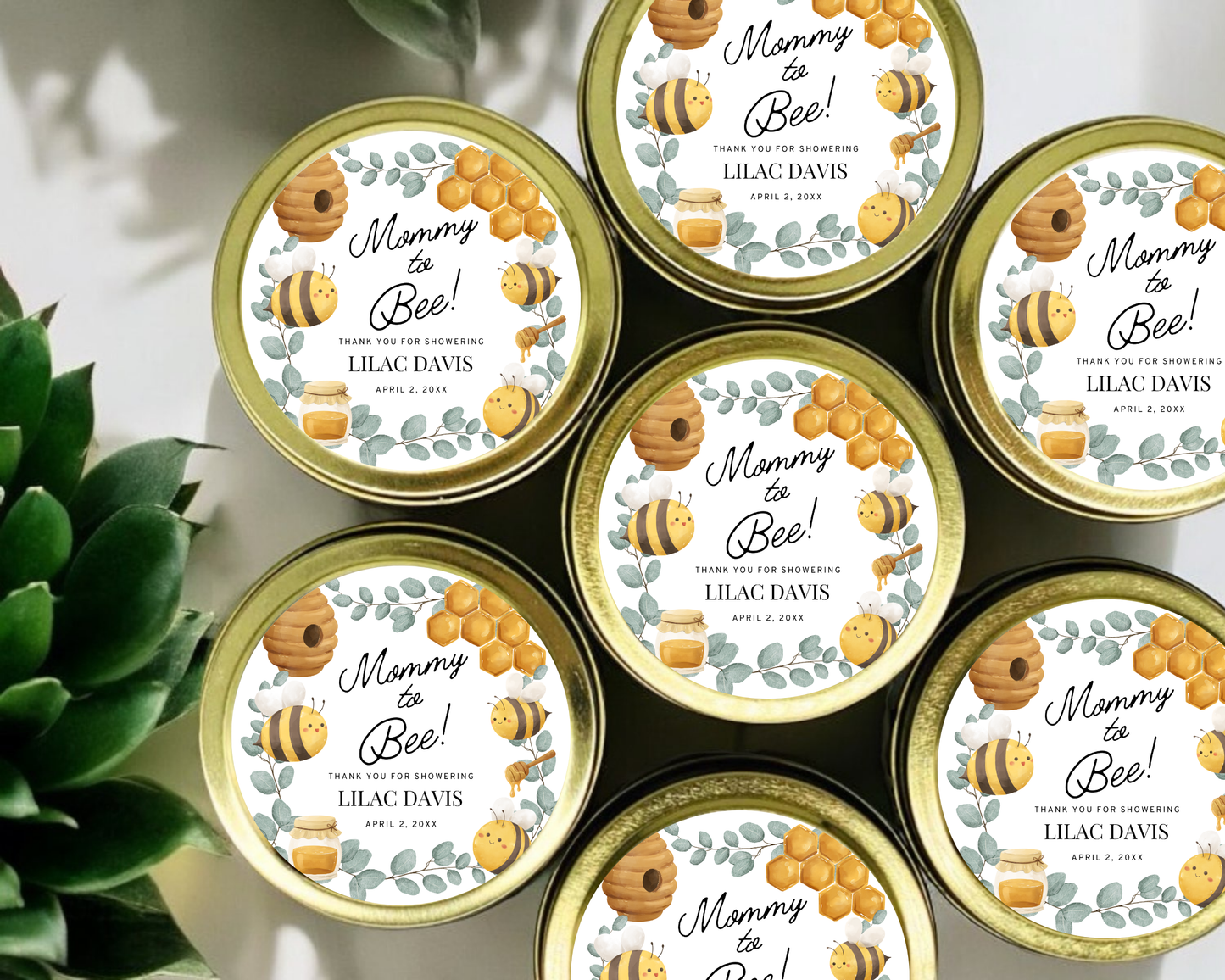 Mommy to Bee - Baby Shower Soy Wax Candle - Set of 1