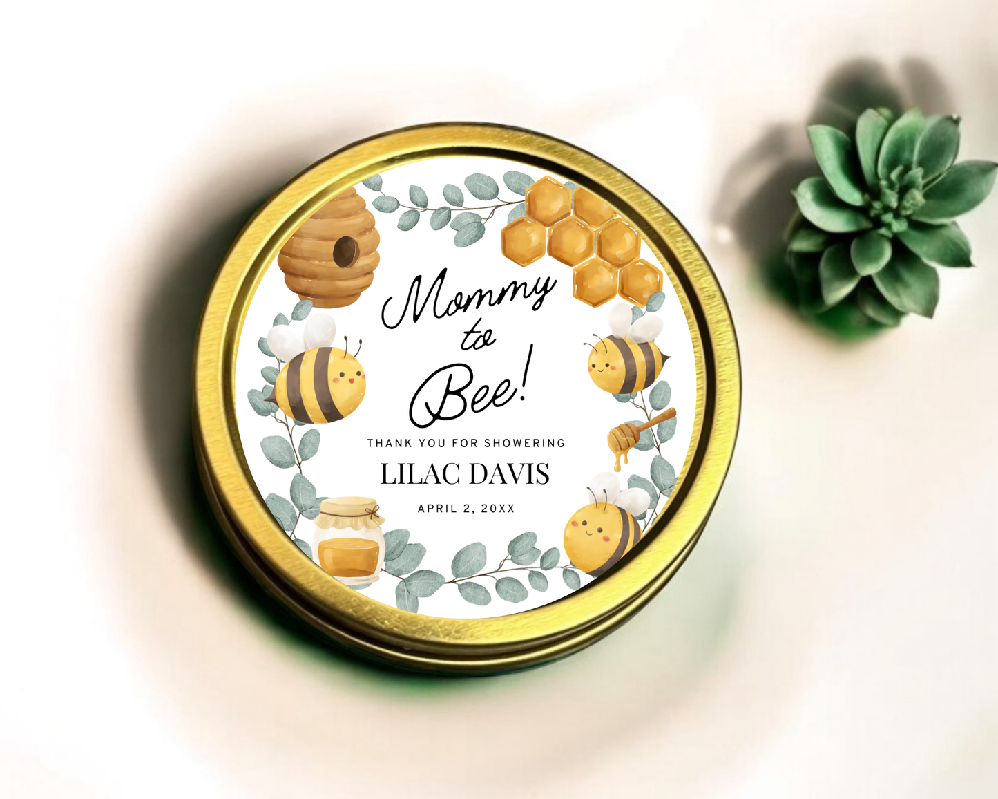Mommy to Bee - Baby Shower Soy Wax Candle - Set of 1
