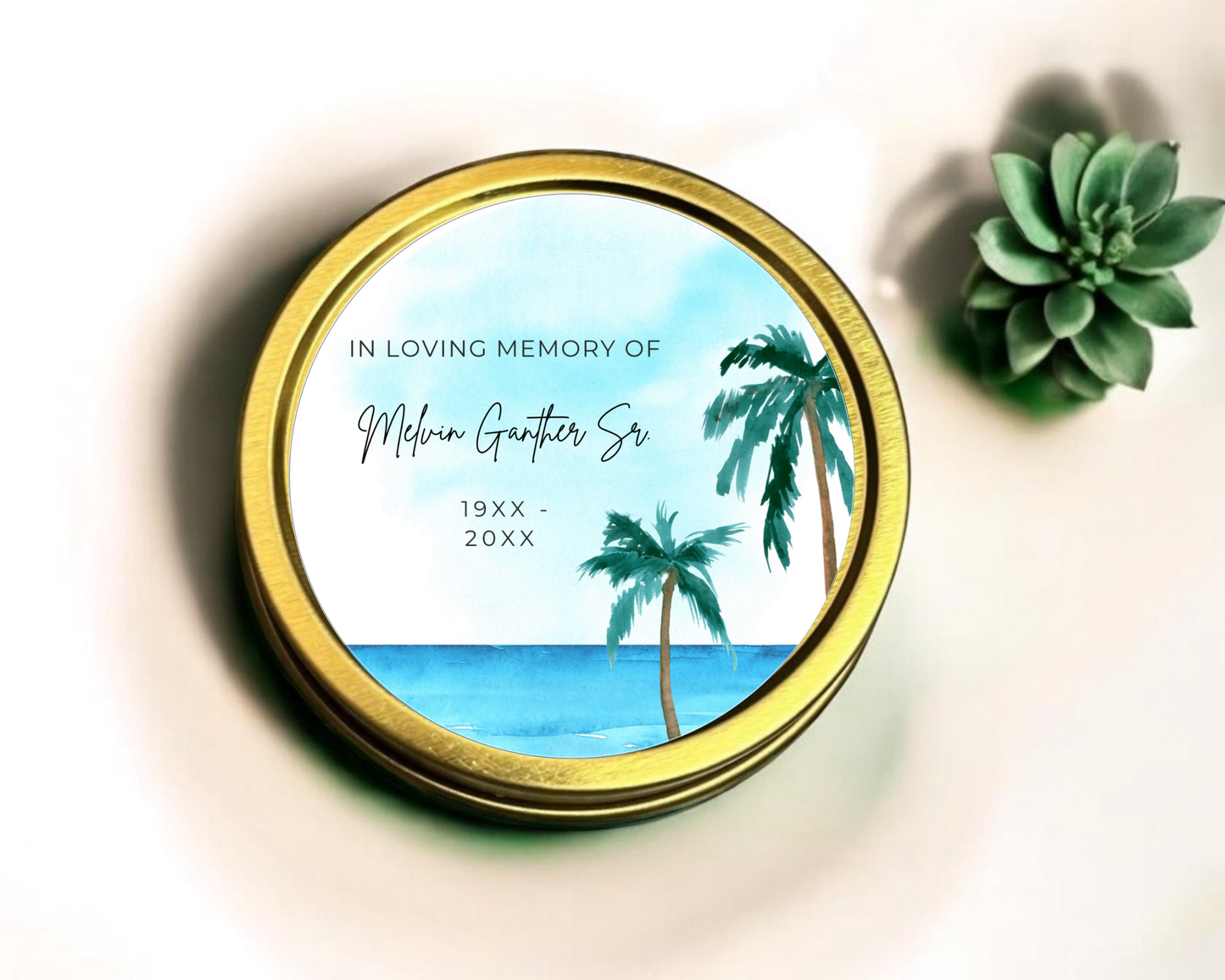Beach Memorial - Soy Wax Candle - Set of 1