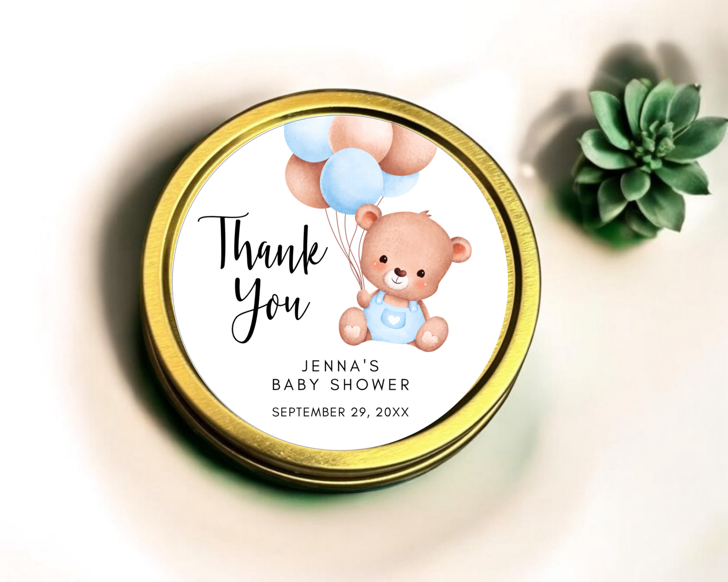 Teddy Bear - Baby Shower Soy Wax Candle - Set of 1