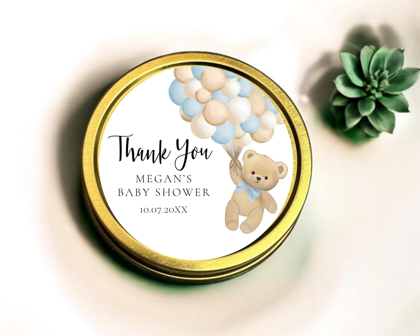 Teddy Bear - Baby Shower Soy Wax Candle - Set of 1