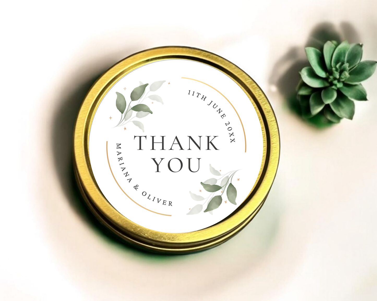 Eucalyptus - Wedding Soy Wax Candle - Set of 1
