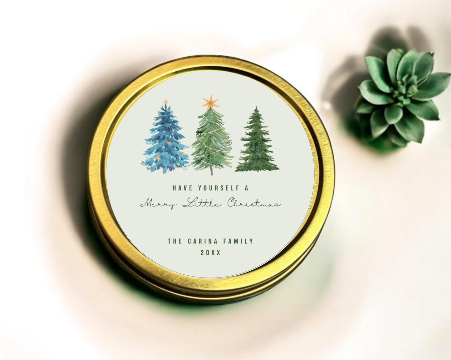Christmas Trees - Holiday Christmas Soy Wax Candle - Set of 1