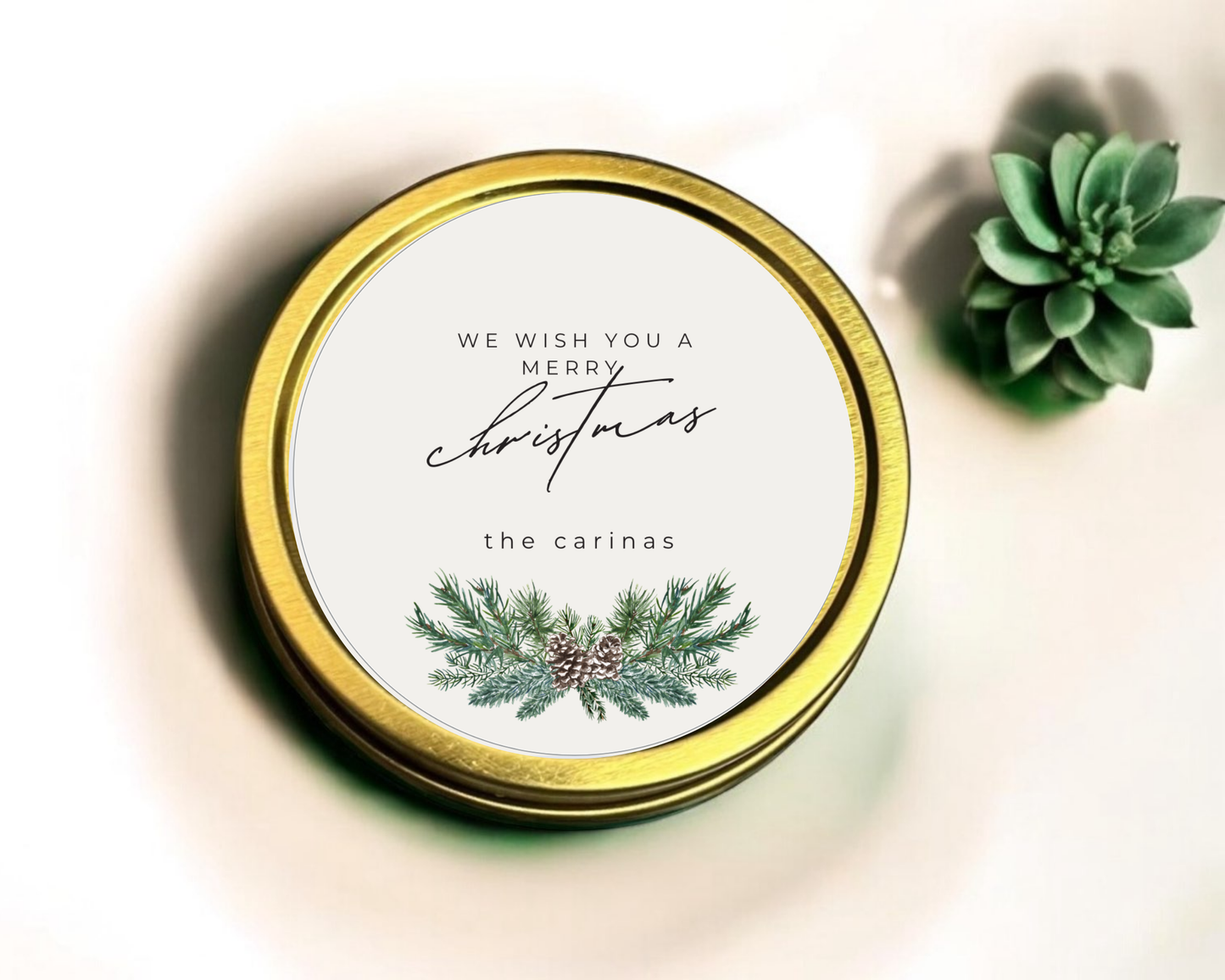 Christmas Pinecones - Holiday Christmas Soy Wax Candle - Set of 1