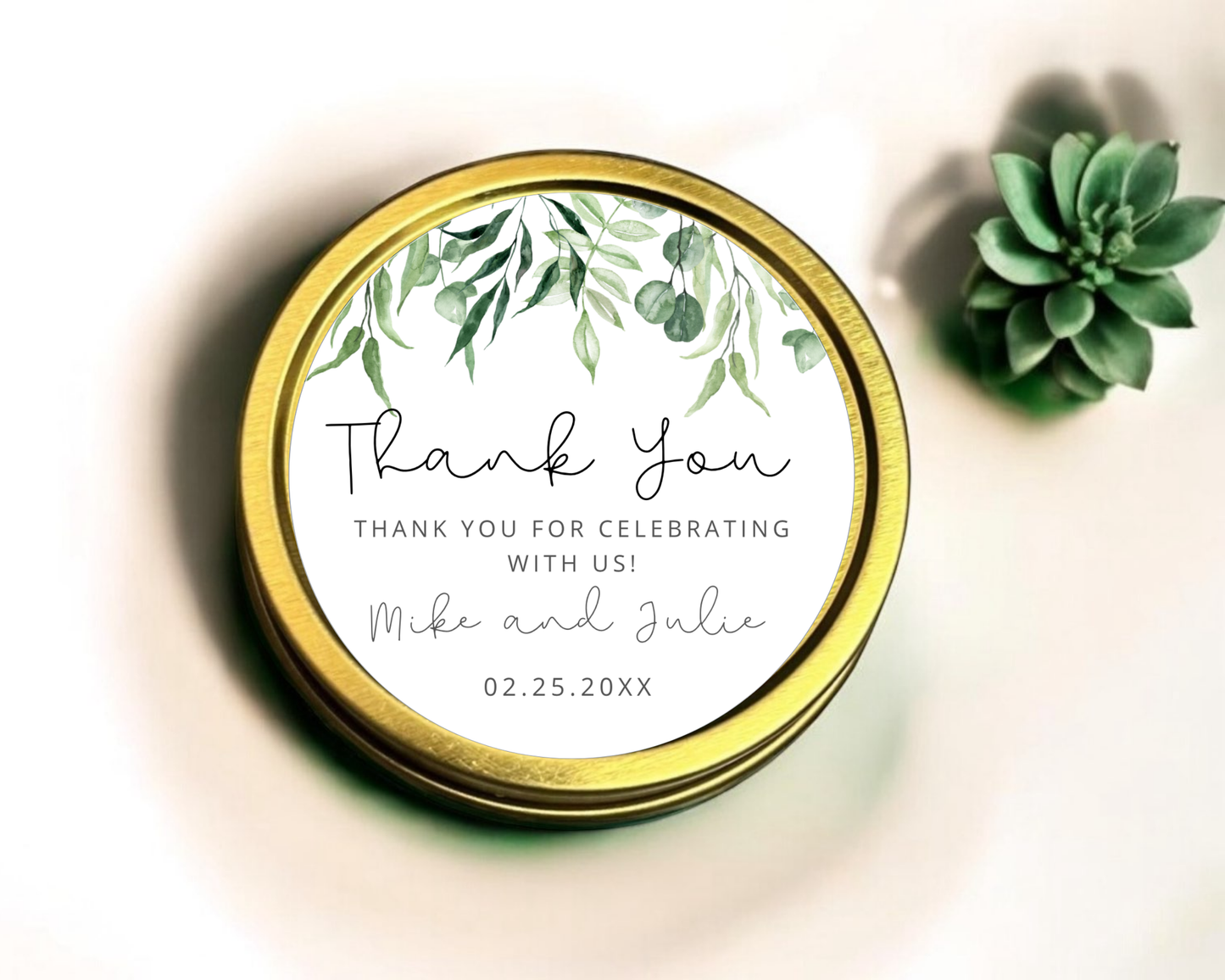 Greenery - Baby Shower Soy Wax Candle - Set of 1
