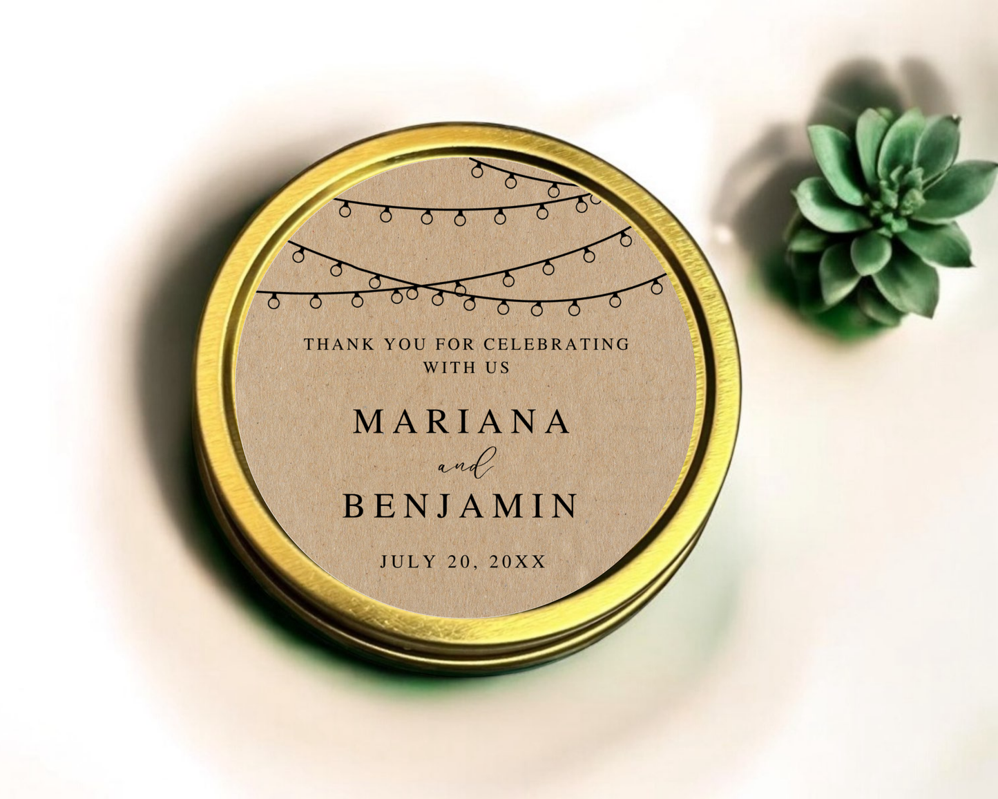 Wedding - Wedding Soy Wax Candle - Set of 1