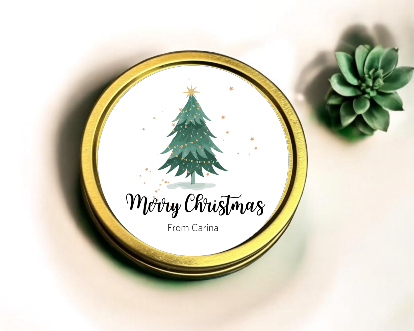 Christmas Tree - Holiday Christmas Soy Wax Candle - Set of 1