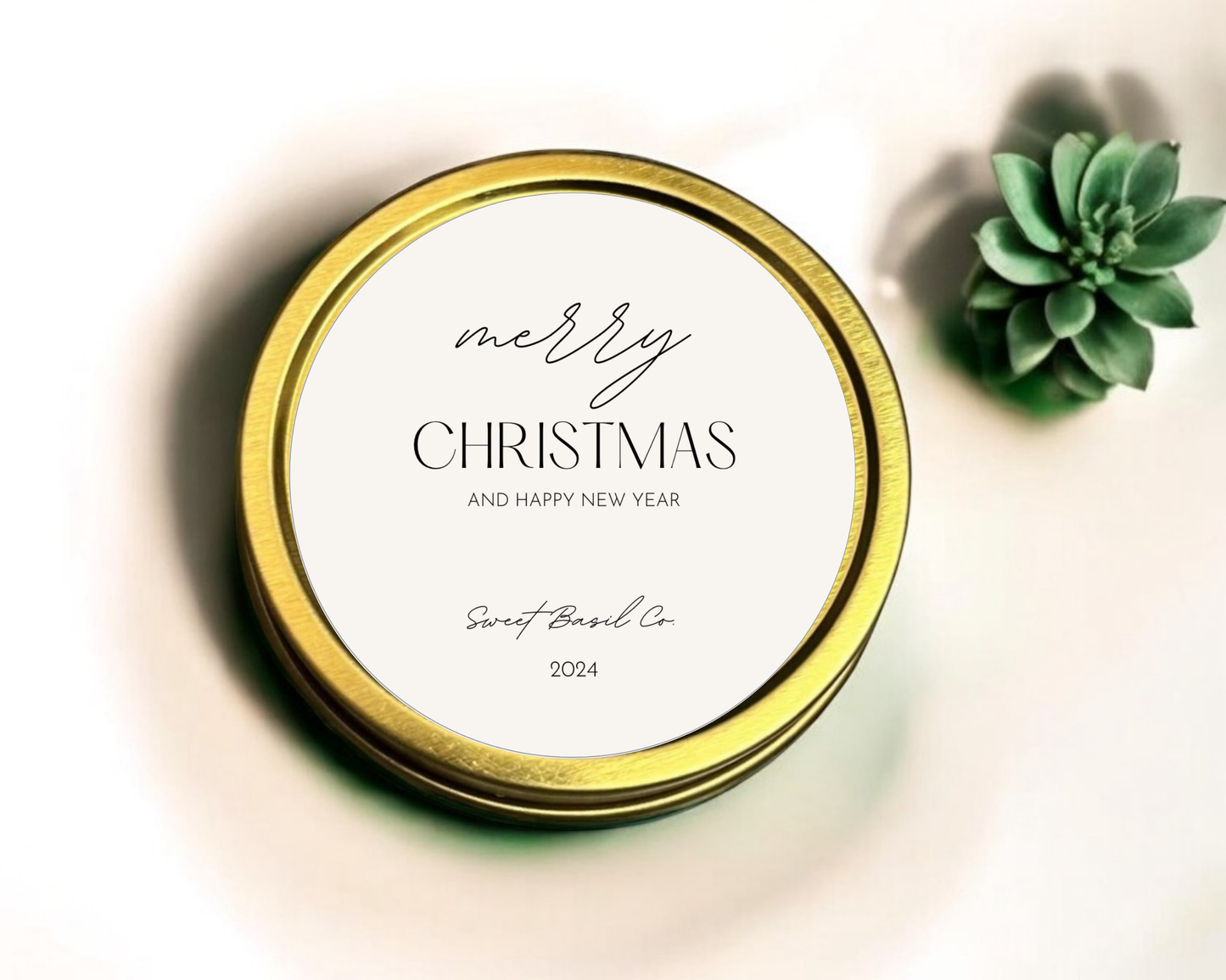 Modern Christmas - Holiday Christmas Soy Wax Candle - Set of 1