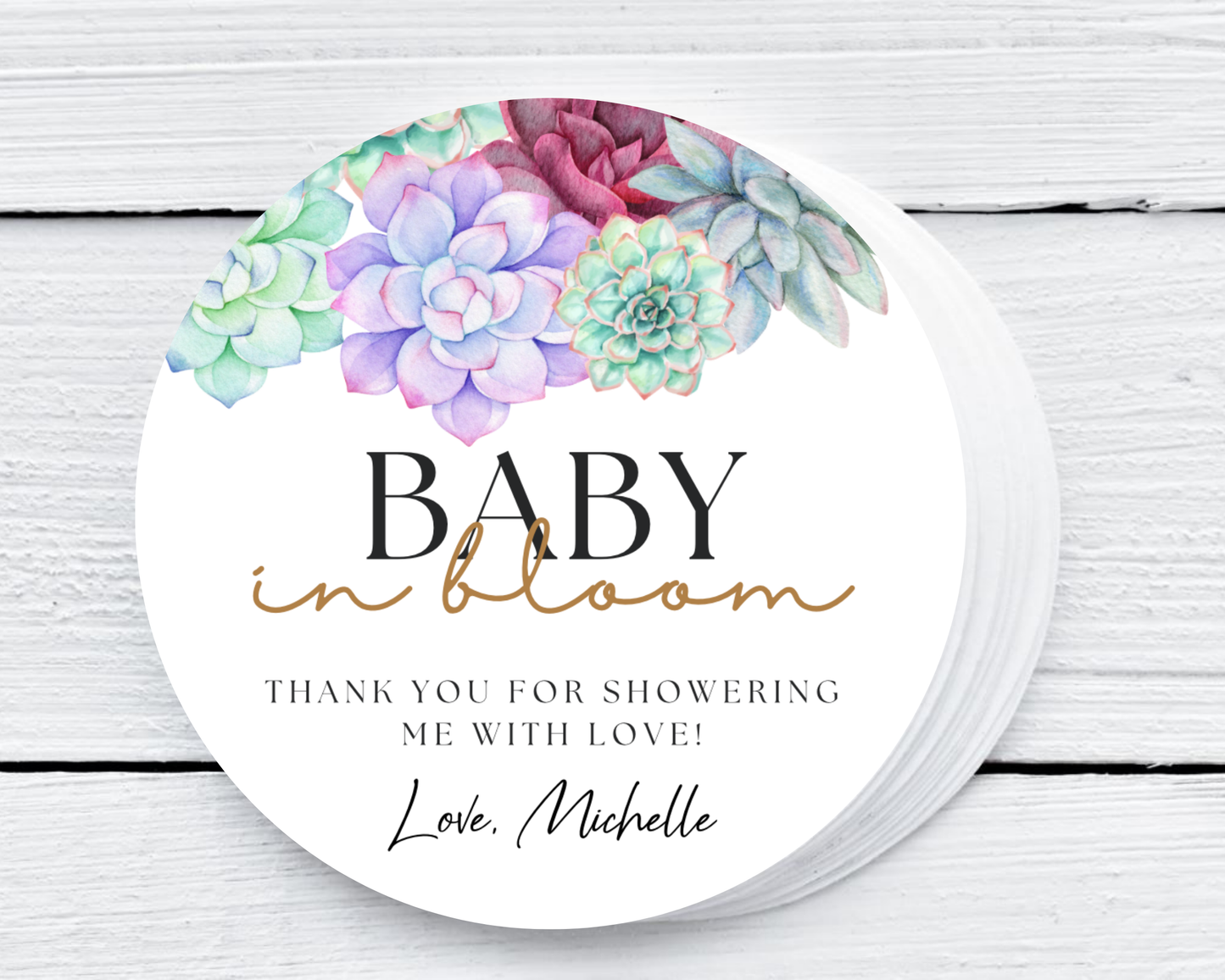 Baby in Bloom - Baby Shower Soy Wax Candle - Set of 1