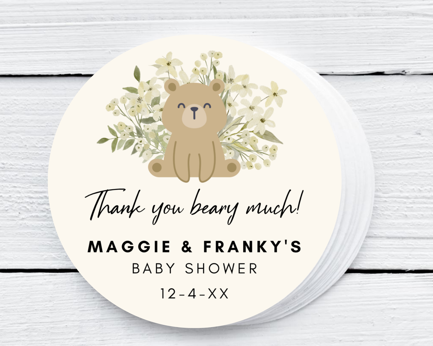 Thank You Beary Much - Baby Shower Soy Wax Candle - Set of 1