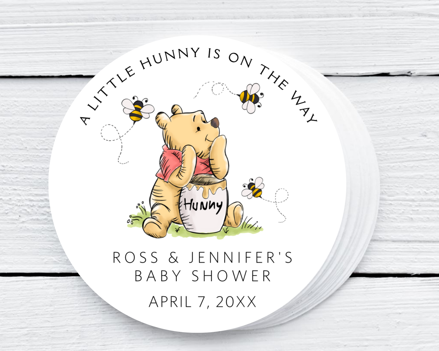 Classic Pooh - Baby Shower Soy Wax Candle - Set of 1