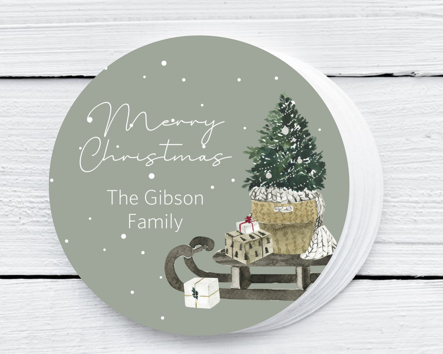 Christmas Sleigh - Holiday Christmas Soy Wax Candle - Set of 1