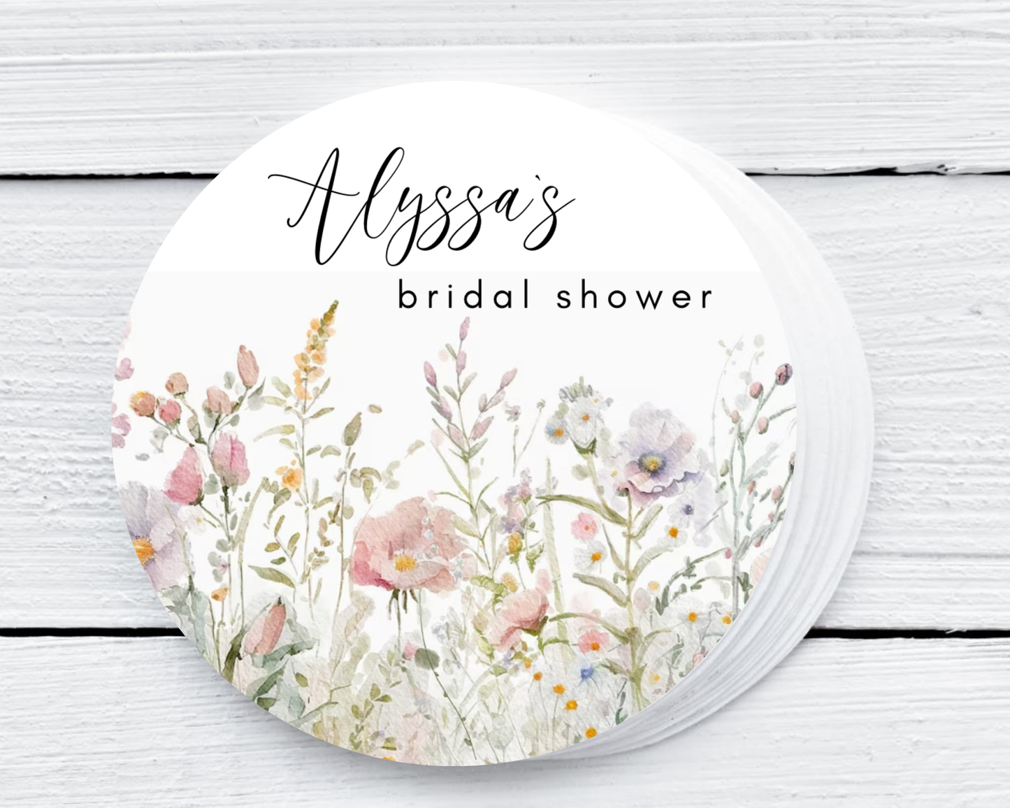 Wildflower Bridal Shower - Wedding Soy Wax Candle - Set of 1