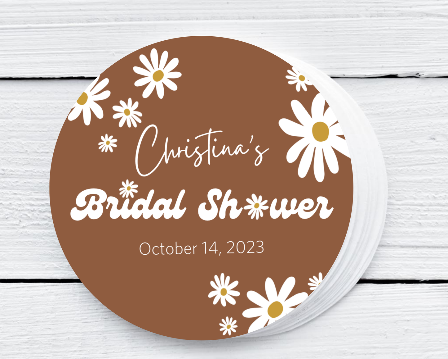 Retro Spring Bridal Shower - Wedding Soy Wax Candle - Set of 1