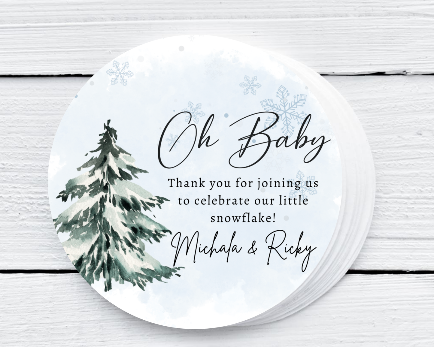 Winter Oh Baby - Prayer Baby Shower Soy Wax Candle - Set of 1