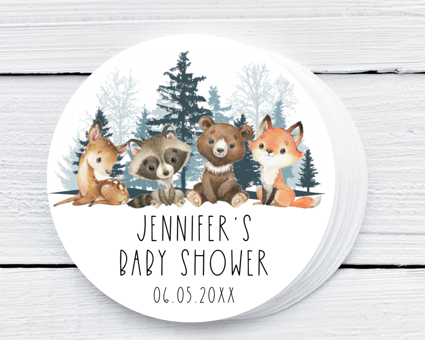 Winter Woodlands - Baby Shower Soy Wax Candle - Set of 1