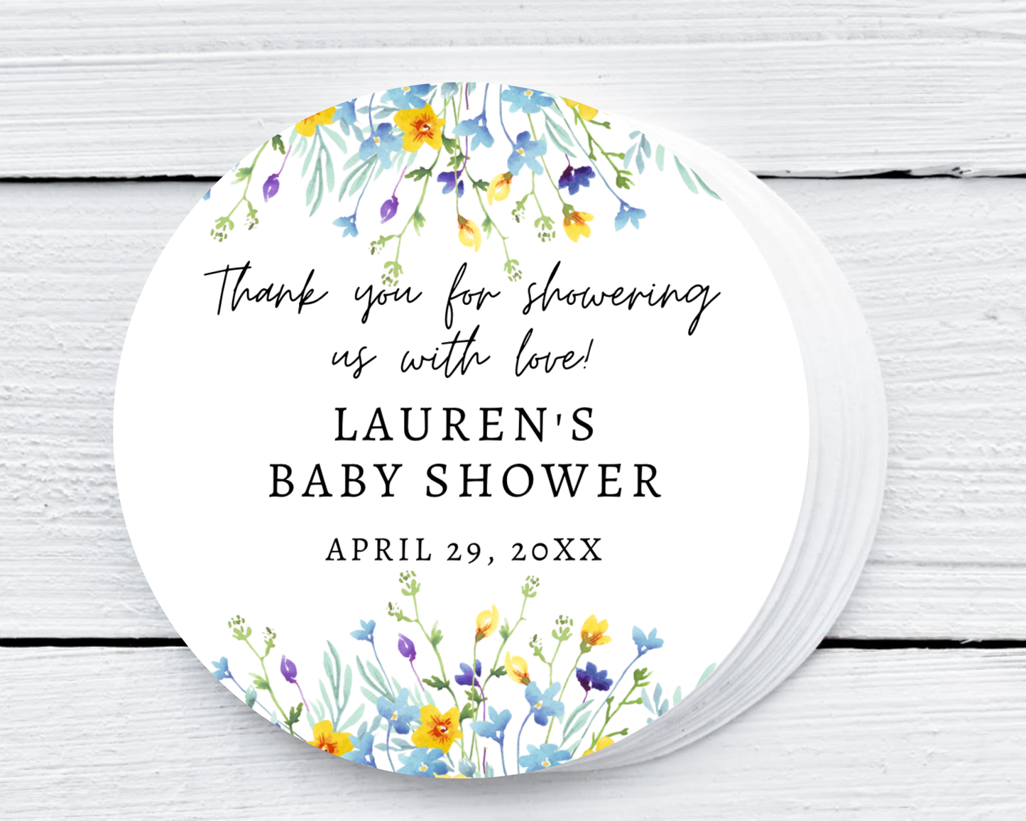 Wildflower - Baby Shower Soy Wax Candle - Set of 1