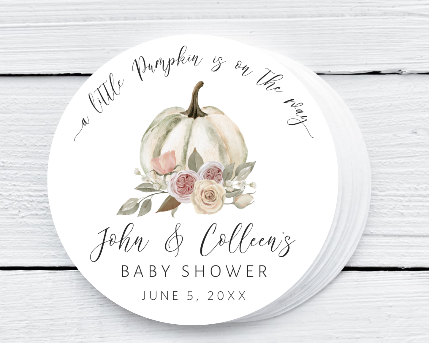 Fall Little Pumpkin - Baby Shower Soy Wax Candle - Set of 1
