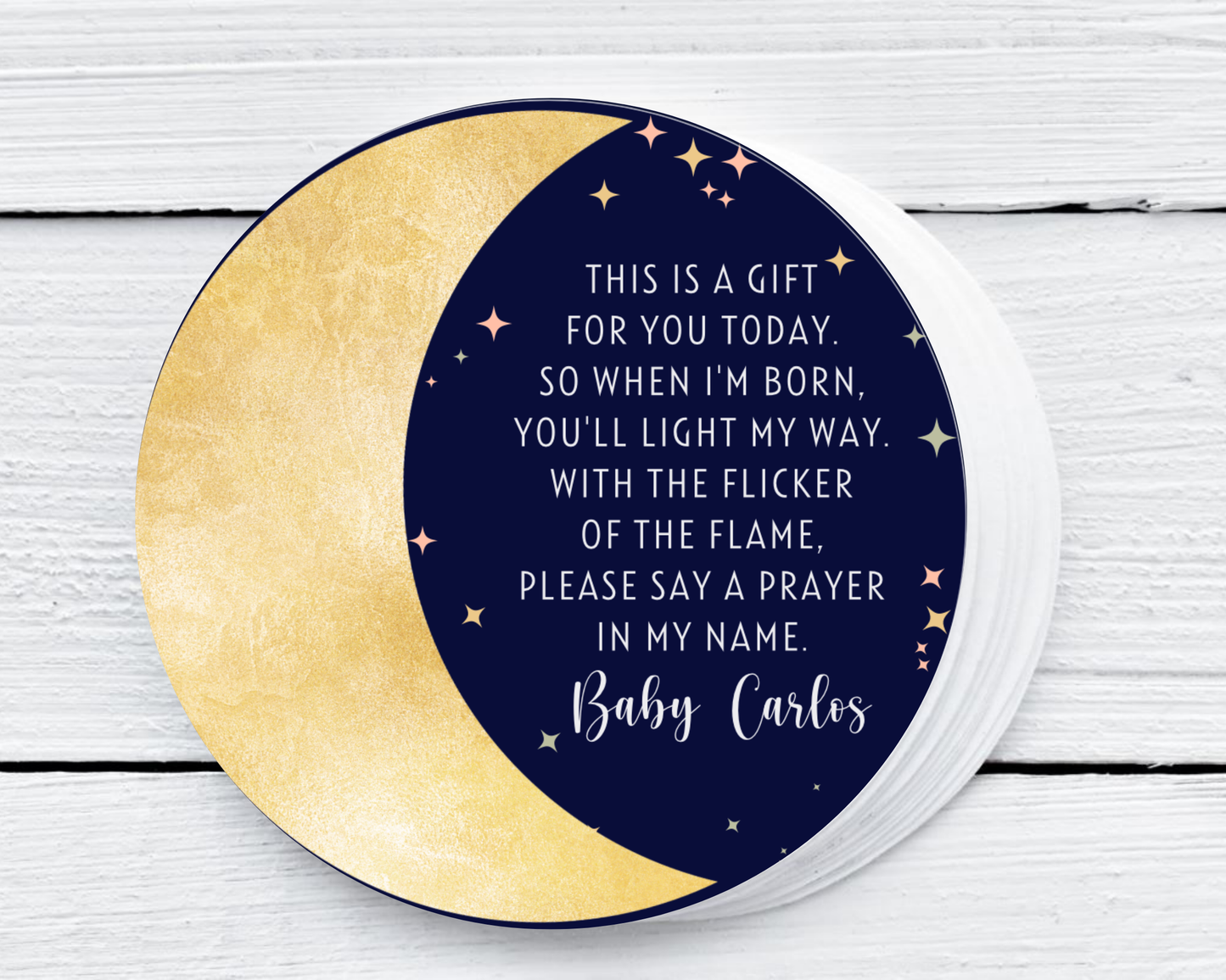 Moonlight - Prayer Baby Shower Soy Wax Candle - Set of 1