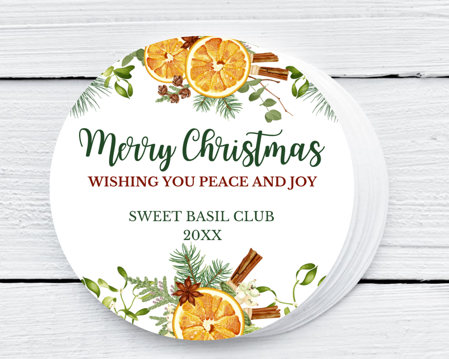 Merry Christmas - Holiday Christmas Soy Wax Candle - Set of 1