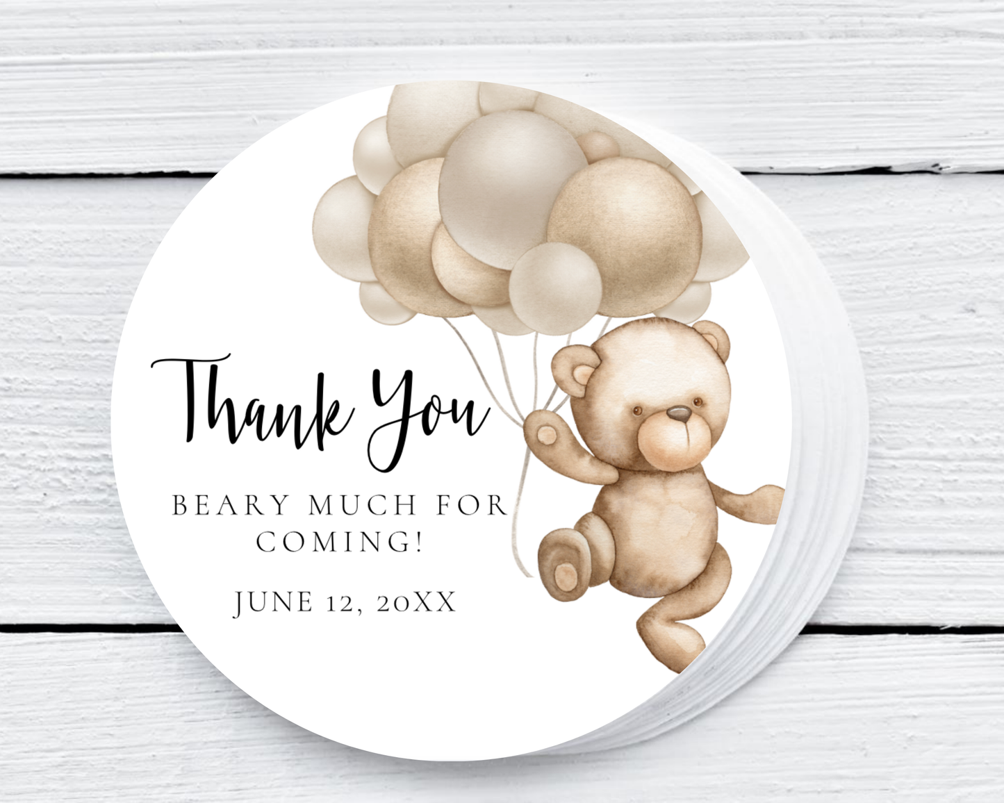 Brown Teddy Bear - Baby Shower Soy Wax Candle - Set of 1