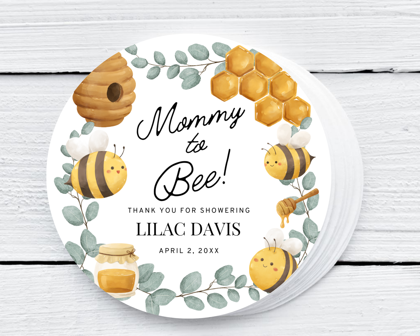 Mommy to Bee - Baby Shower Soy Wax Candle - Set of 1