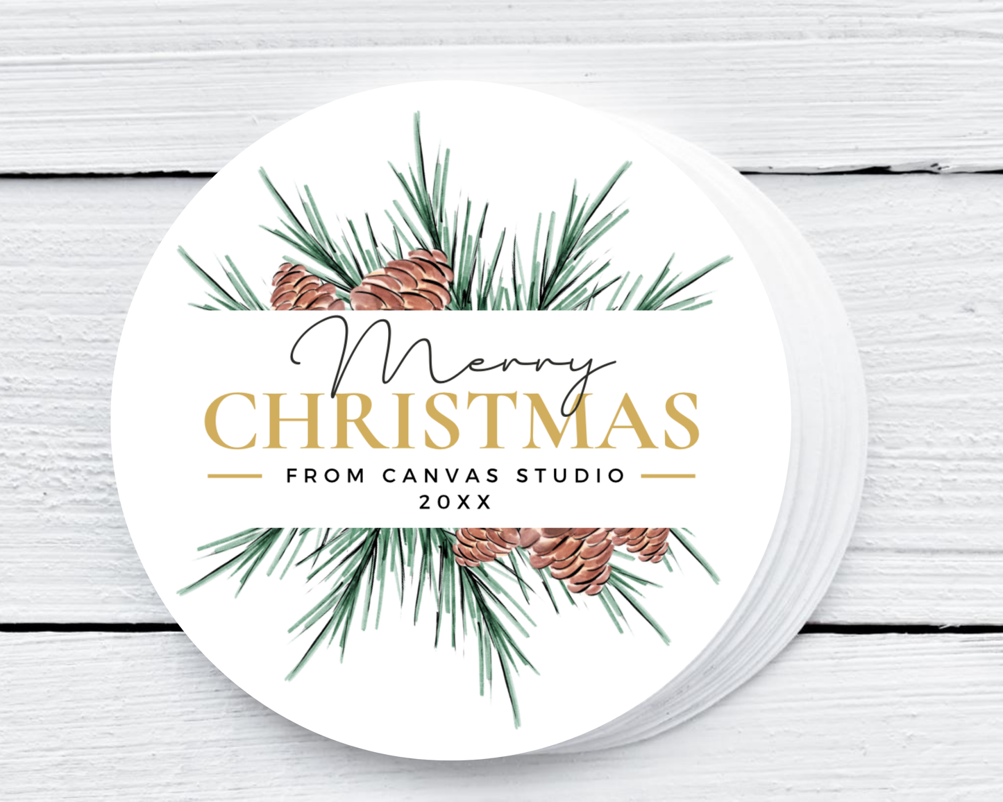 Greenery Christmas - Holiday Christmas Soy Wax Candle - Set of 1