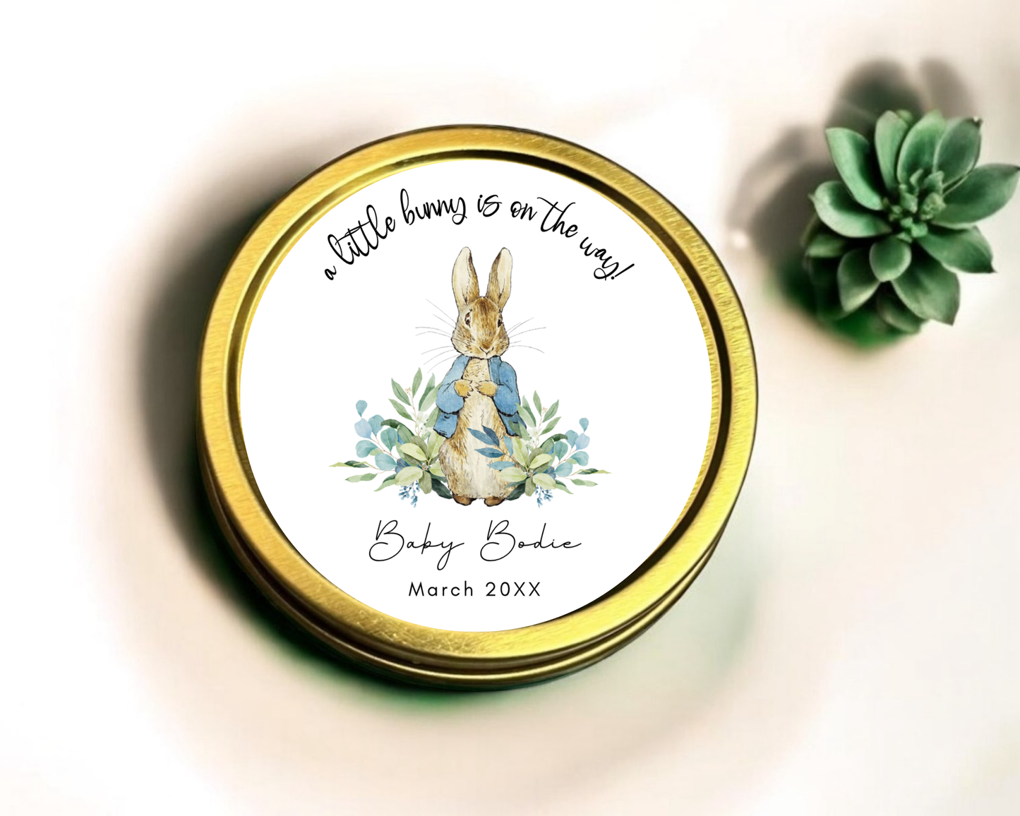 Peter Rabbit - Baby Shower Soy Wax Candle - Set of 1