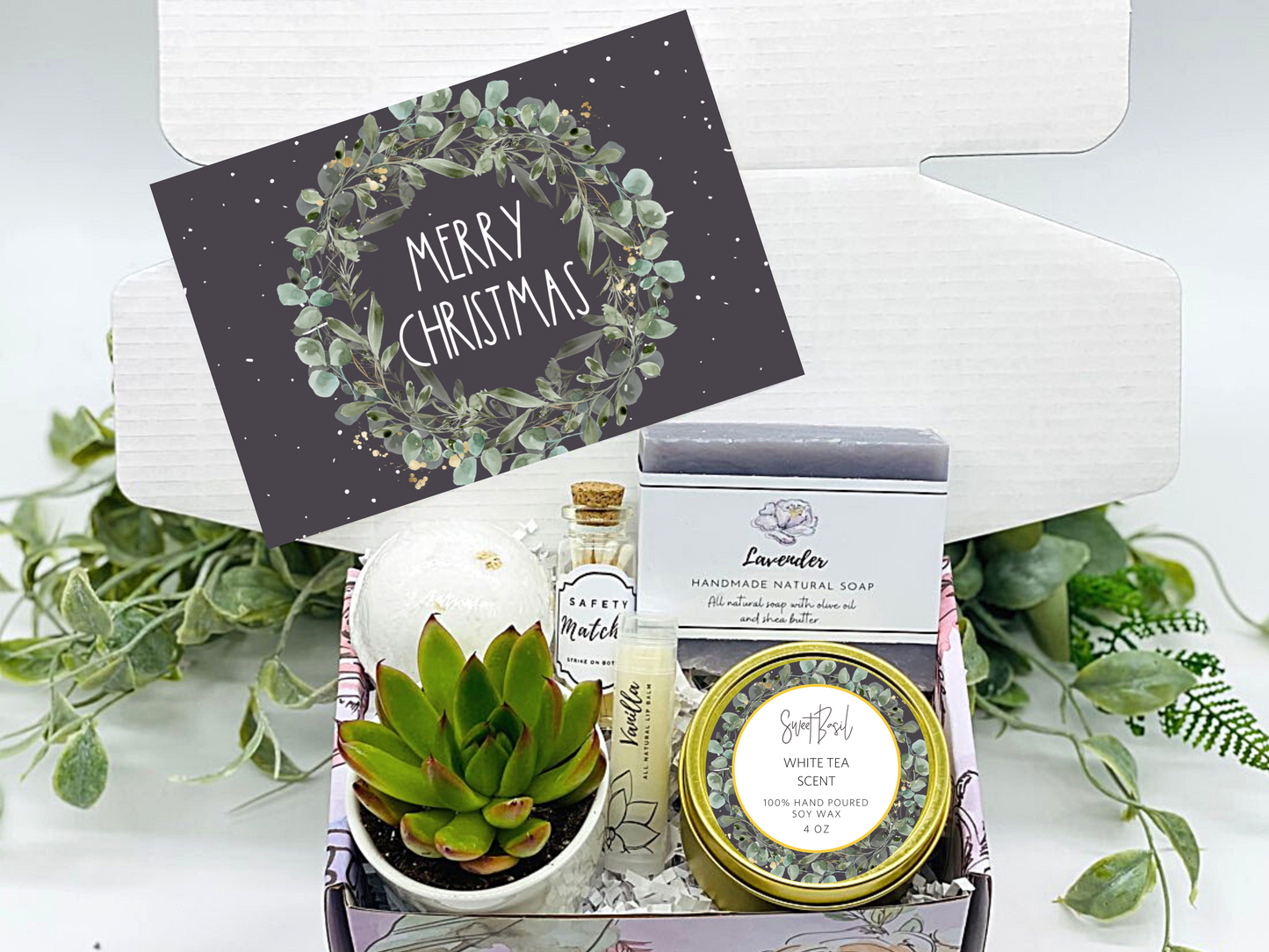 Modern Merry Christmas Gift Box