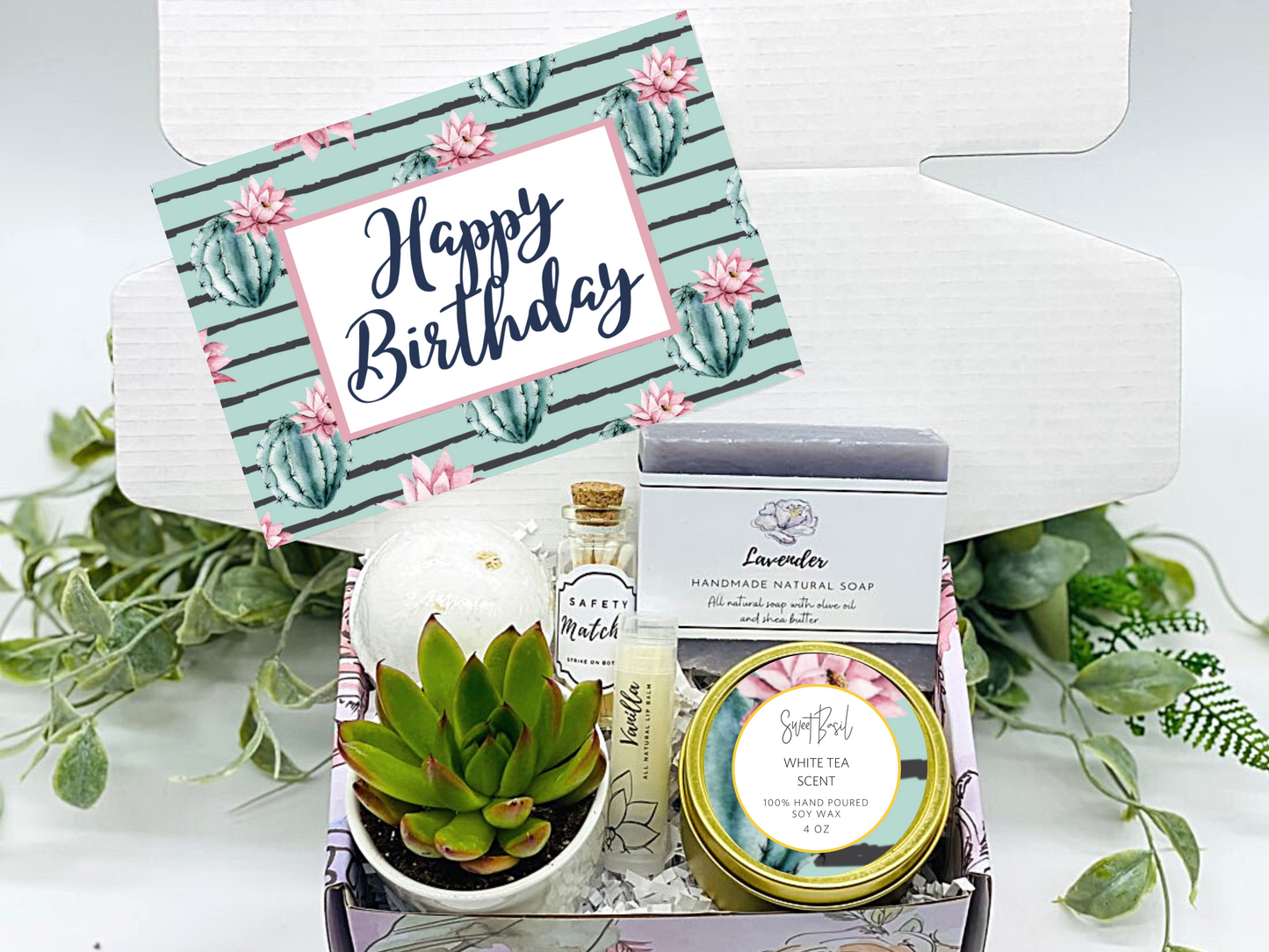 Cactus Flowers Birthday Box