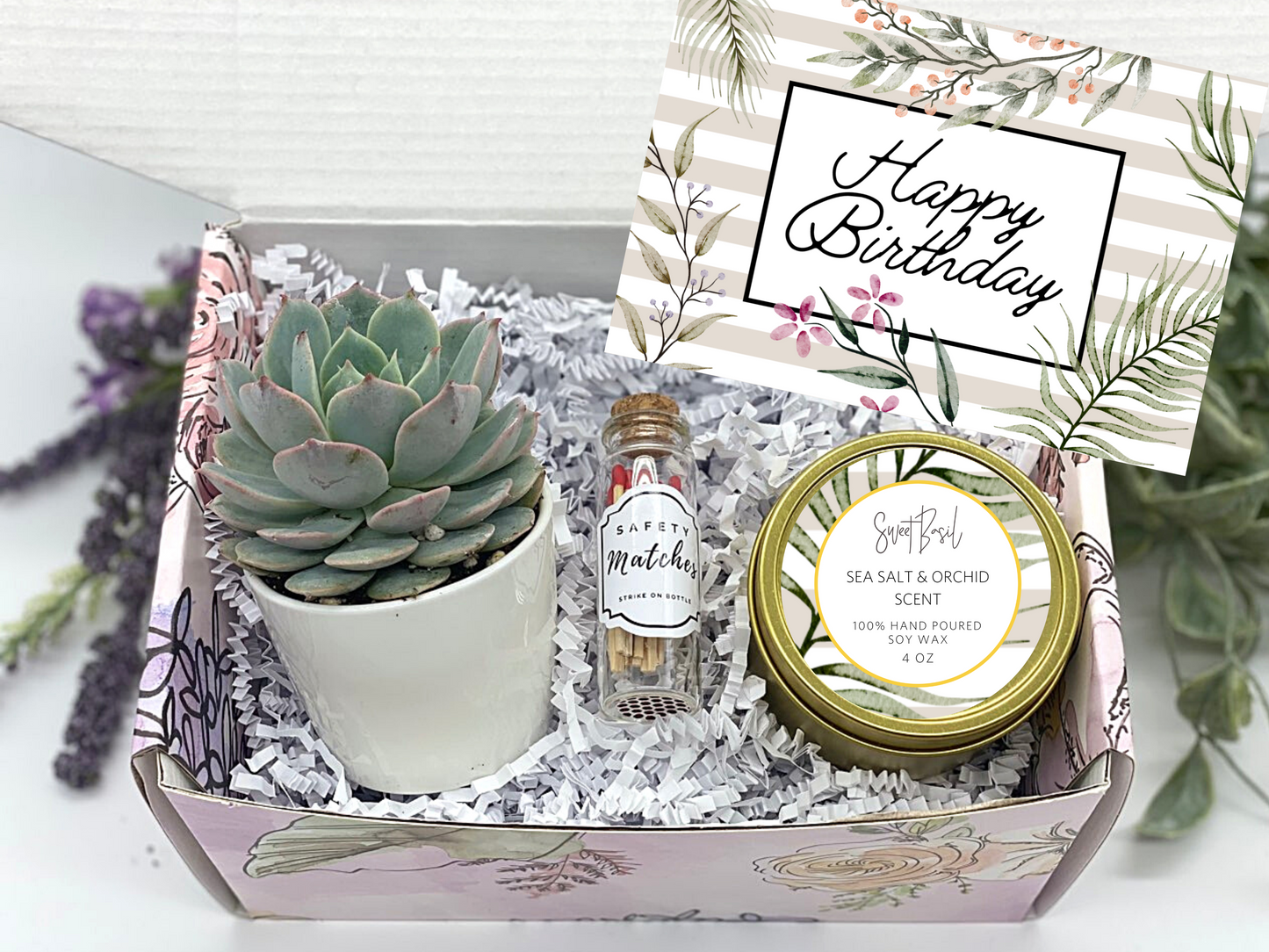 Greenery Happy Birthday Gift Box
