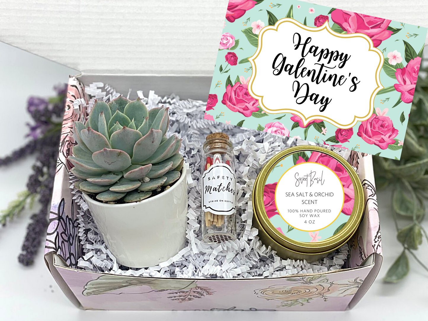 Pink Roses Galentine's Gift Box