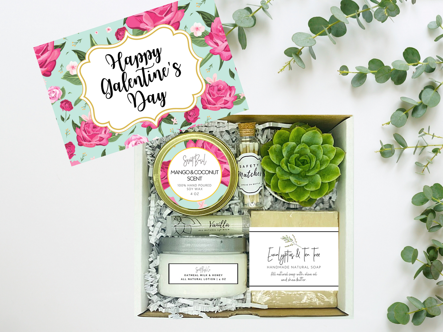 Pink Roses Galentine's Box