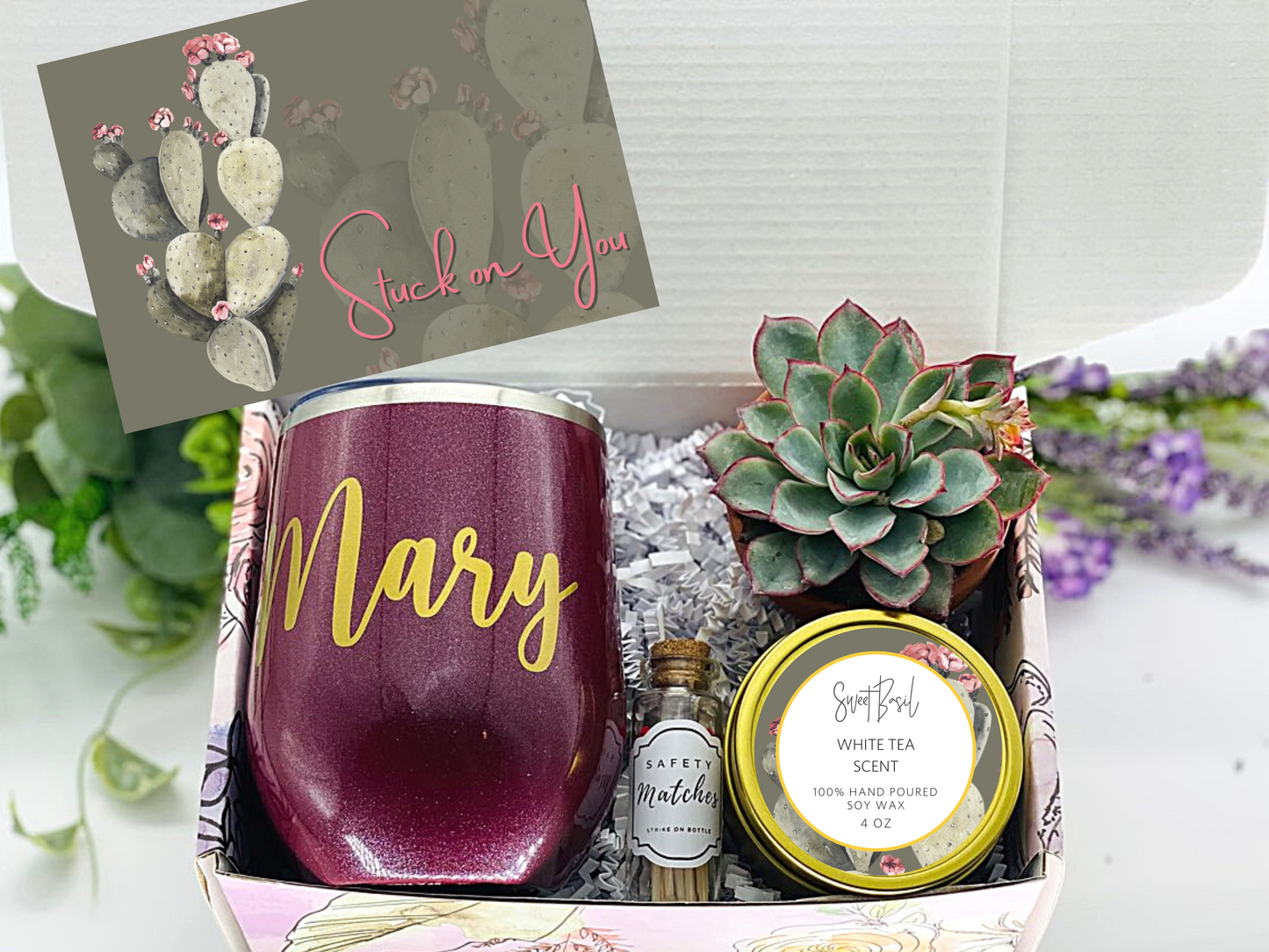 Stuck on You Valentine's Personalized Wine Tumbler
