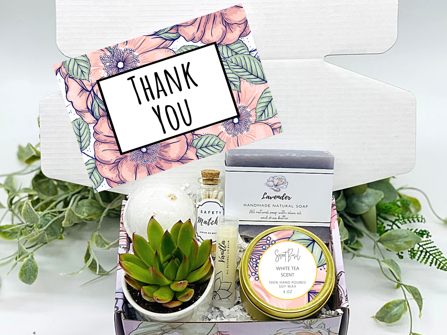 Blushing Floral Thank You Gift Box