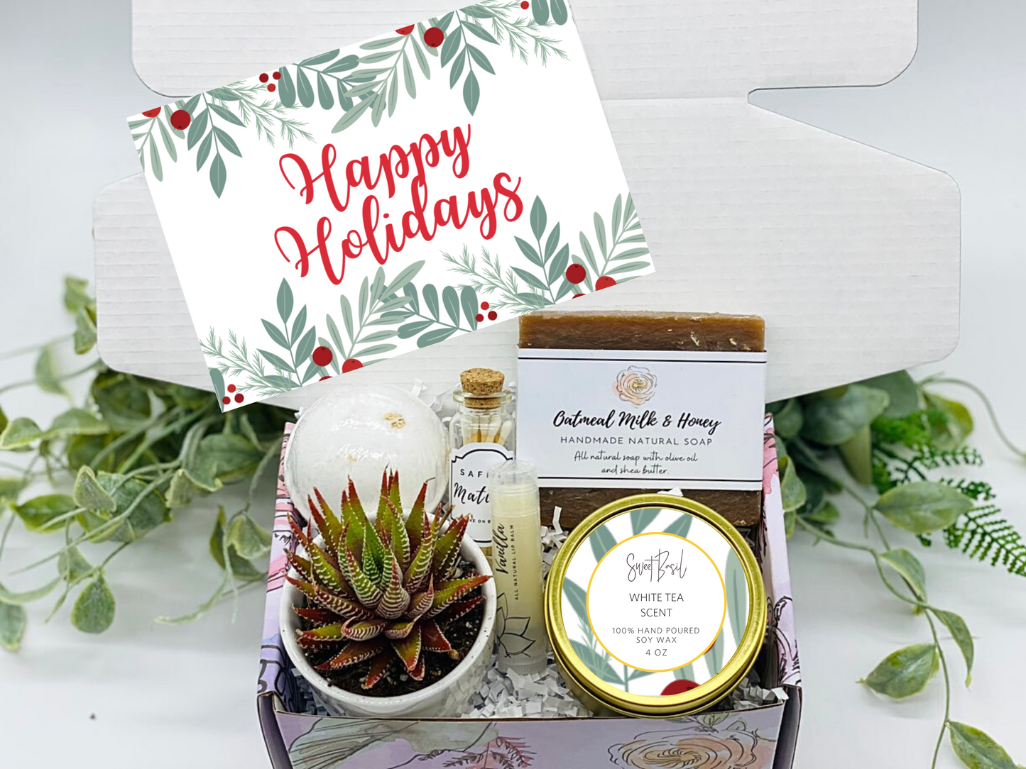 Happy Holidays Christmas Gift Box