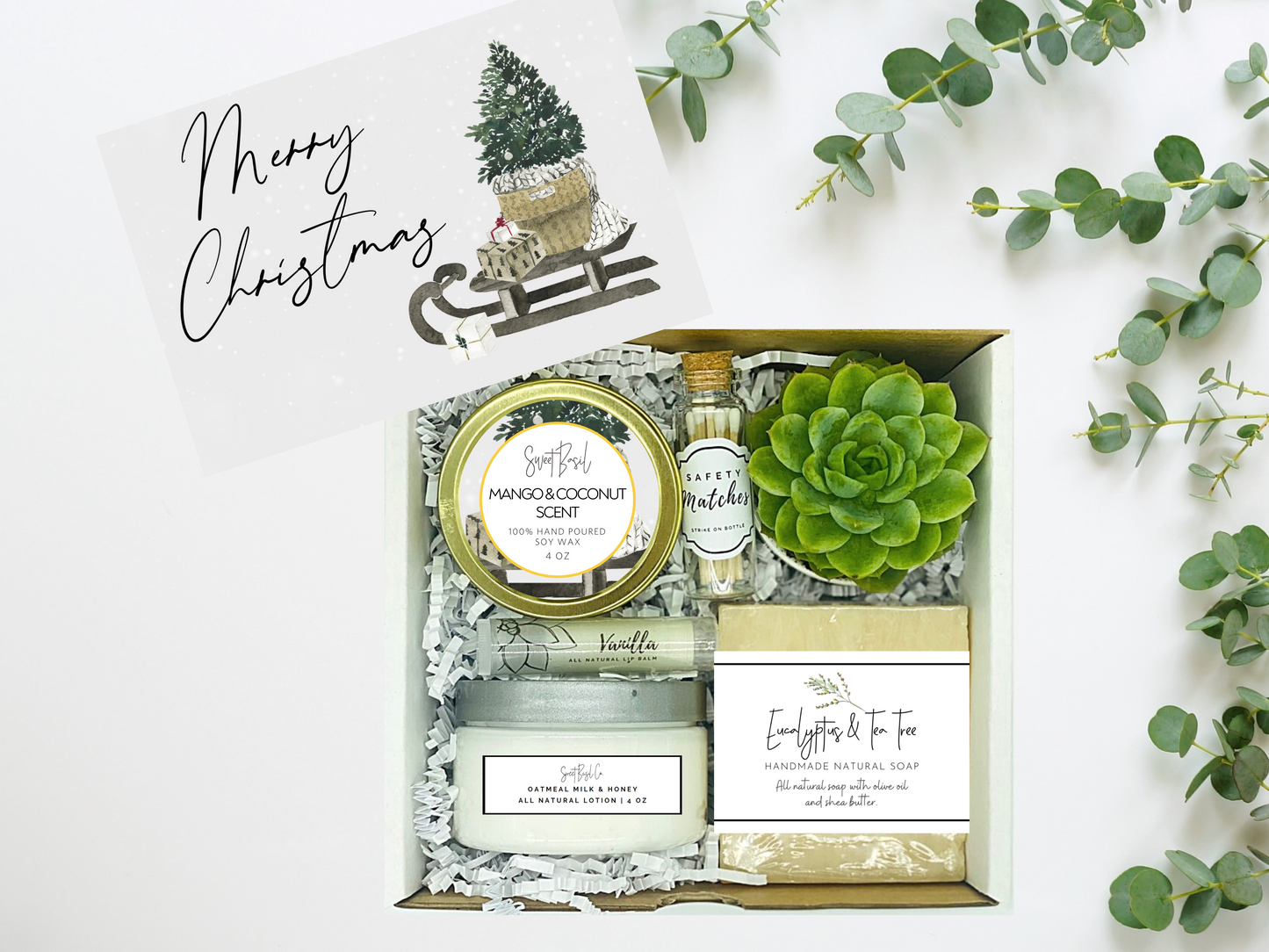 Modern Merry Christmas Spa Gift Box