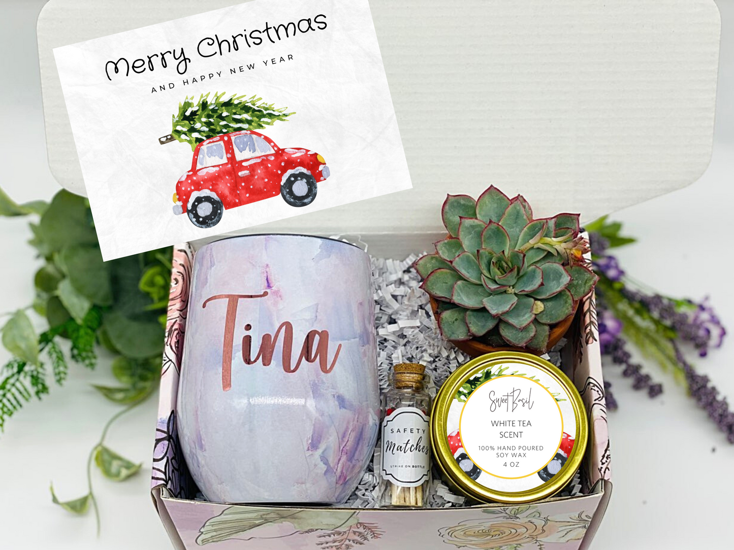 Merry Christmas and Happy New Year Personalized Wine Tumbler