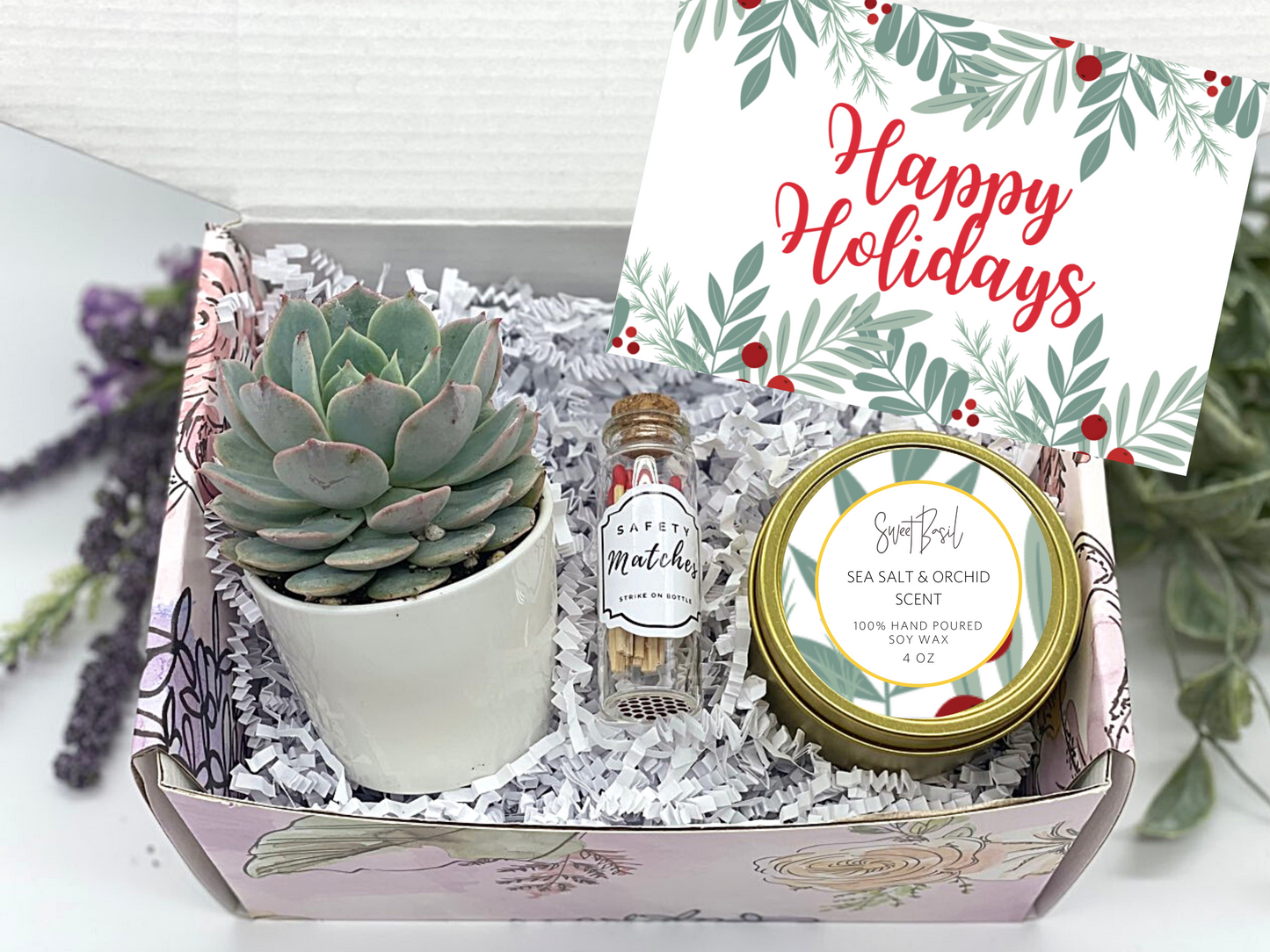 Happy Holidays Christmas Gift Box
