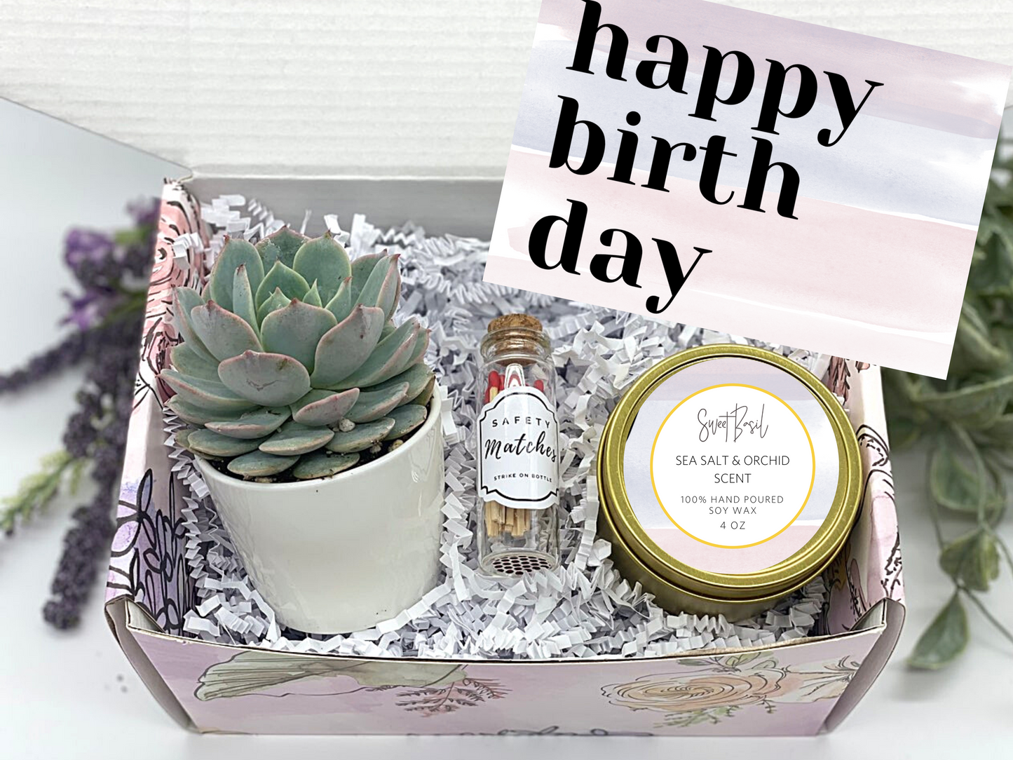 Purple Ombre Birthday Gift Box