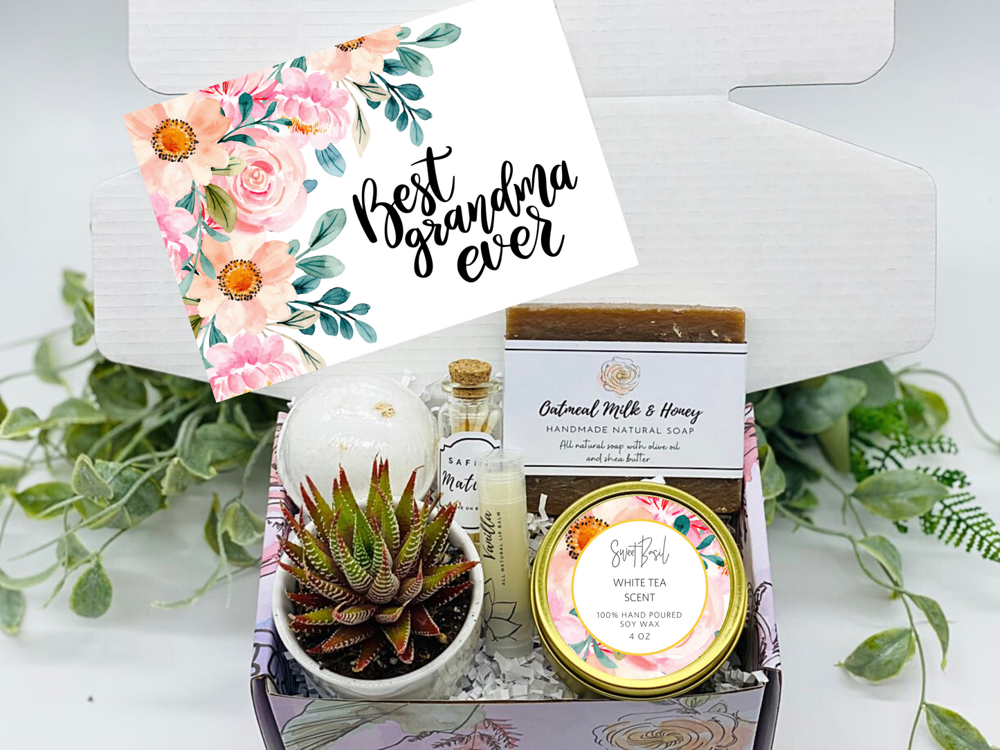 Floral Best Grandma Ever Gift Box