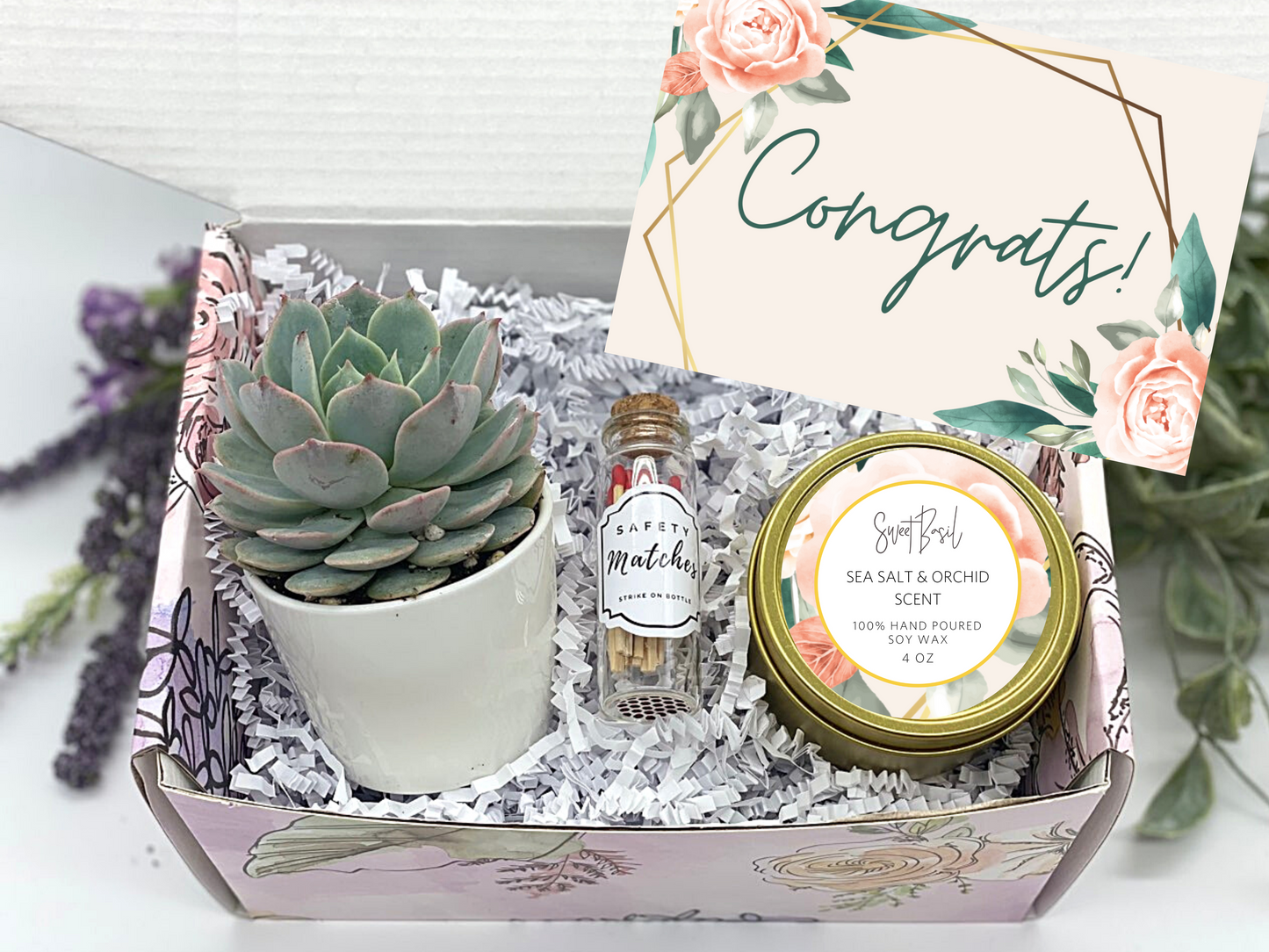 Pink Roses Congrats Gift Box