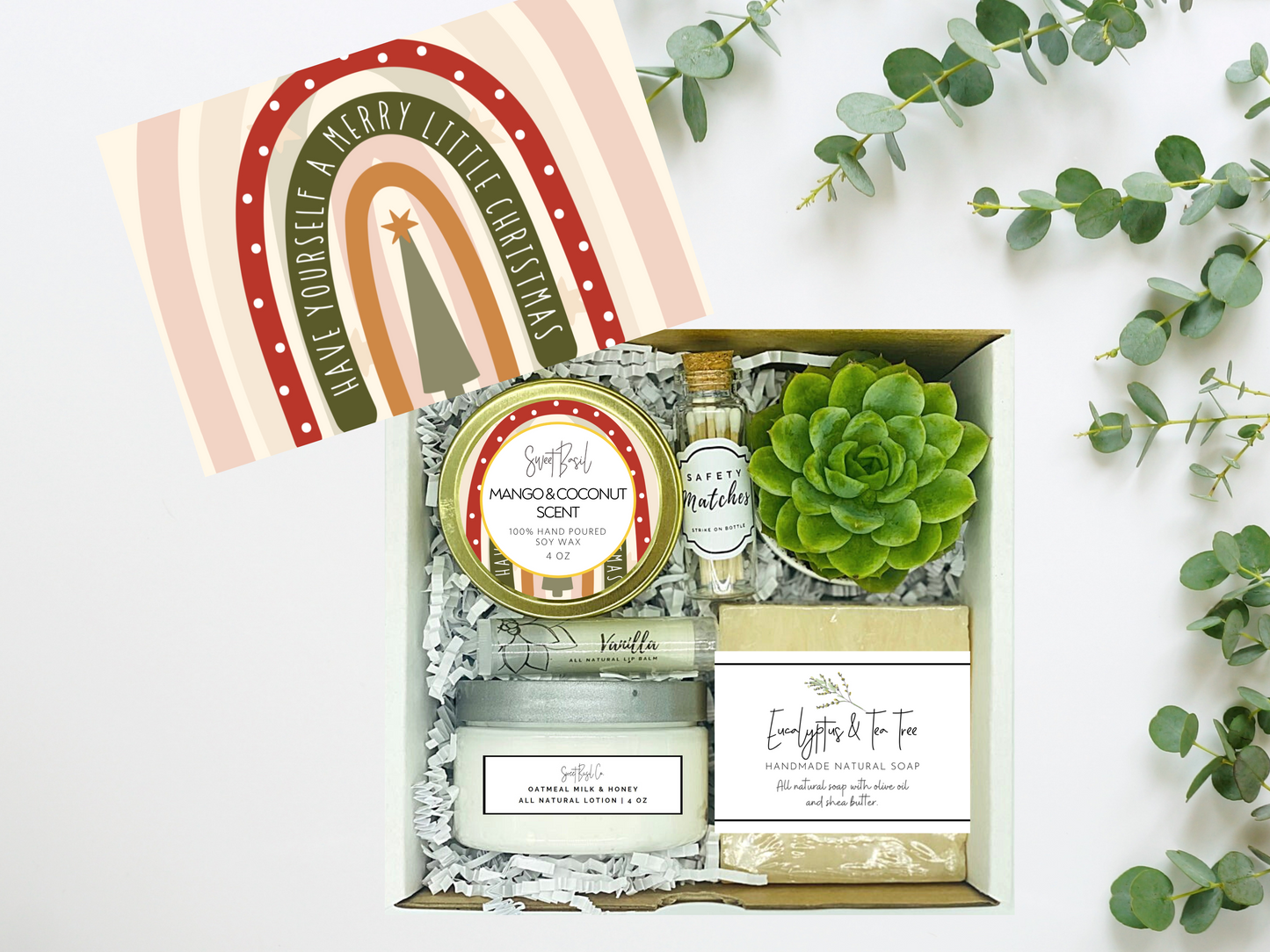 Boho Christmas Rainbow Spa Gift Box