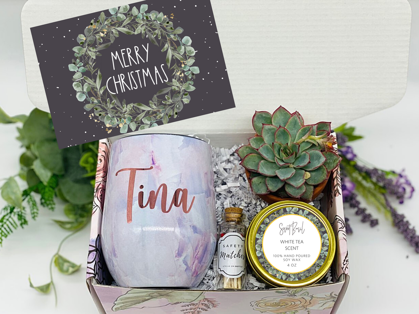 Farmhouse Christmas Personalized Wine Tumbler
