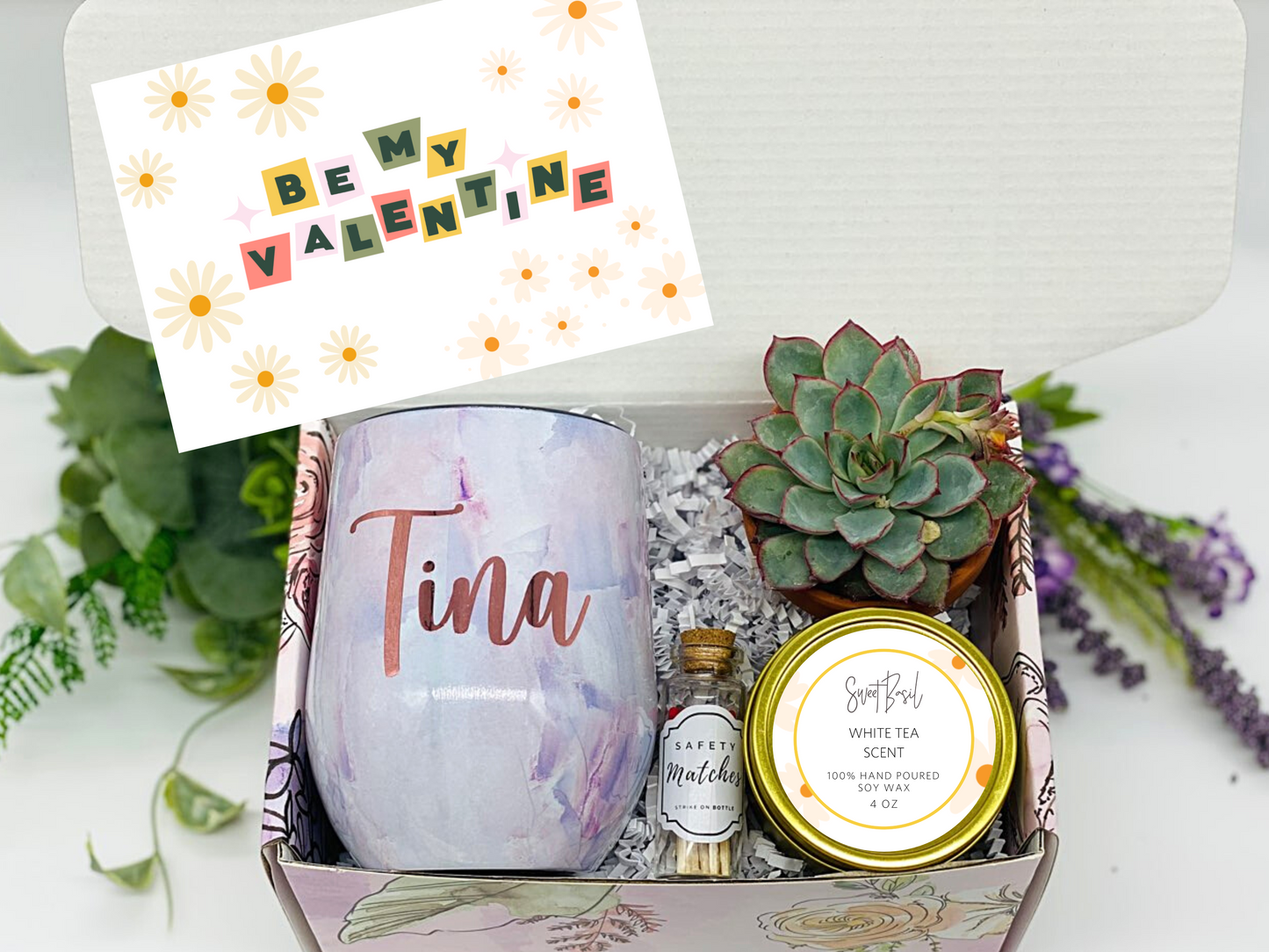 Retro Valentine's Personalized Wine Tumbler